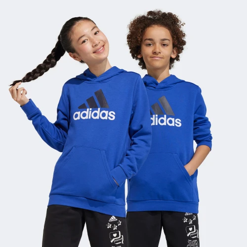 adidas Kids Essentials Two-Colored Big Logo Cotton Hoodie Blue (IJ6288)