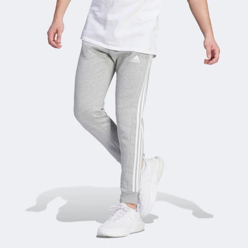 adidas Essentials Fleece 3-Stripes Slim-Fit Pants Grey (IJ6490)