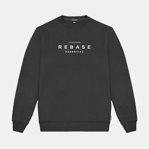 Rebase Brushed Fleece Sweatshirt (RTOP-092-BLACK)