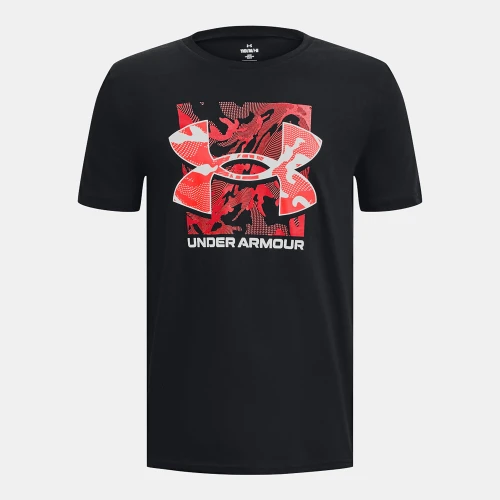 Under Armour Boy's Box Logo Camo T-Shirt Black (1377317-001)