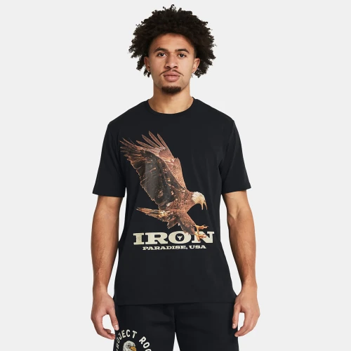 Under Armour Men's Project Rock Eagle Graphic T-Shirt Black (1383224-001)
