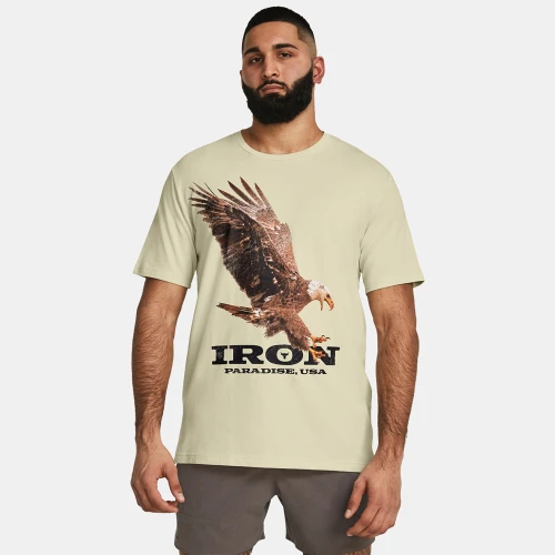 Under Armour Men's Project Rock Eagle Graphic T-Shirt Beige (1383224-273)