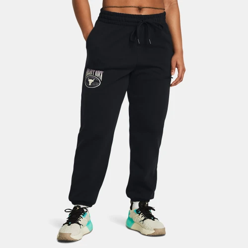 Under Armour Women's Project Rock Heavyweight Terry Pants Black (1383305-001)