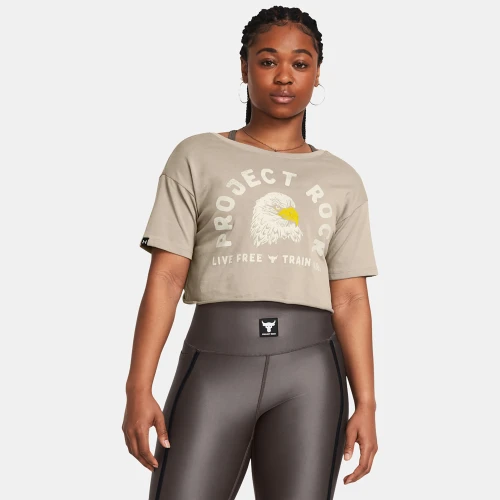 Under Armour Women's Project Rock Balance Graphic T-Shirt Brown (1383420-203)
