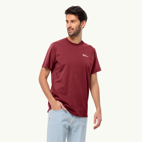 Jack Wolfskin Essential Men’s Organic Cotton T-Shirt Burgundy (1808382-2511)
