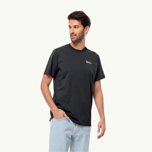 Jack Wolfskin Essential Men’s Organic Cotton T-Shirt Black (1808382-6001)