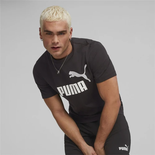 Puma Essentials+ 2 Colour Logo Men's T-Shirt Black (586759-61)