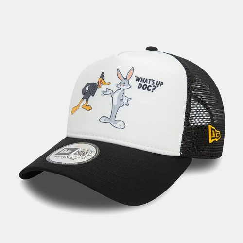 New Era Looney Tunes Daffy Duck and Bugs Bunny A-Frame Trucker Cap Black (60435084)