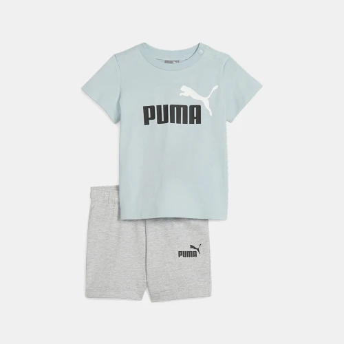 Puma Minicats Tee Αnd Shorts Infants Set Blue (845839-22)