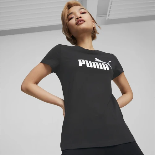 Puma Essentials+ Metallic Logo Women's T-Shirt Black (848303-51)