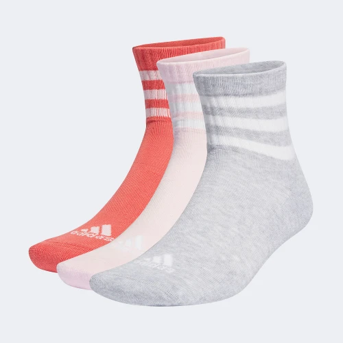 adidas 3-Stripes Cushioned Sportswear Mid-Cut Socks (IP2636)