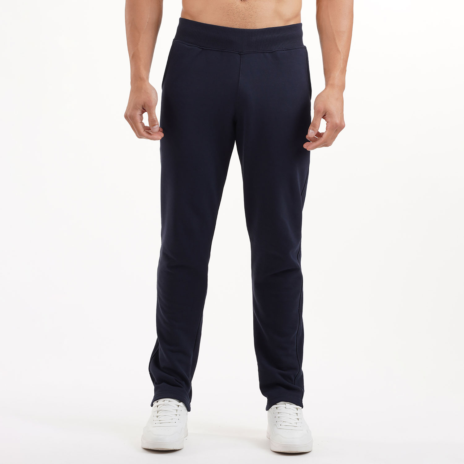 MAGNETIC NORTH FRENCH TERRY OPEN HEM PANTS ΜΠΛΕ