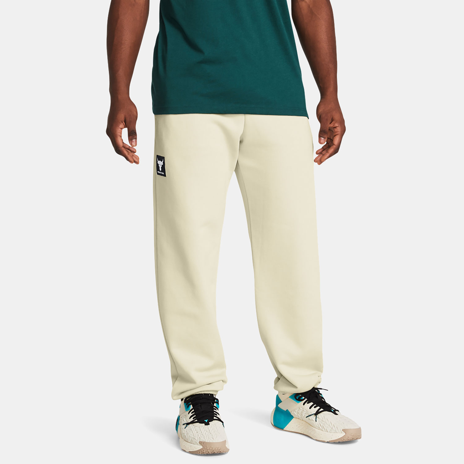 UNDER ARMOUR PROJECT ROCK HEAVYWEIGHT TERRY JOGGERS ΜΠΕΖ