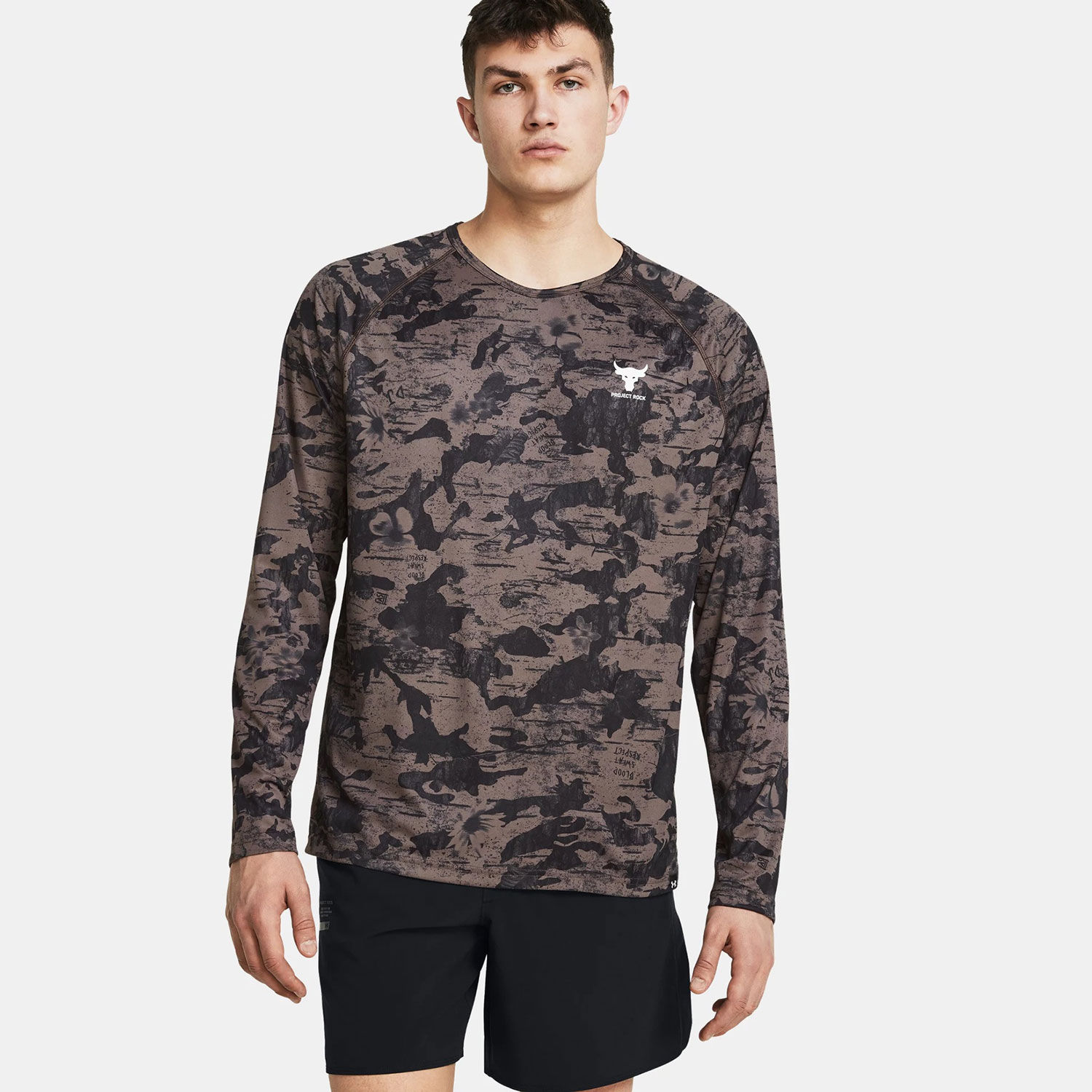 UNDER ARMOUR PROJECT ROCK ISO-CHILL LONG SLEEVE TOP ΓΚΡΙ