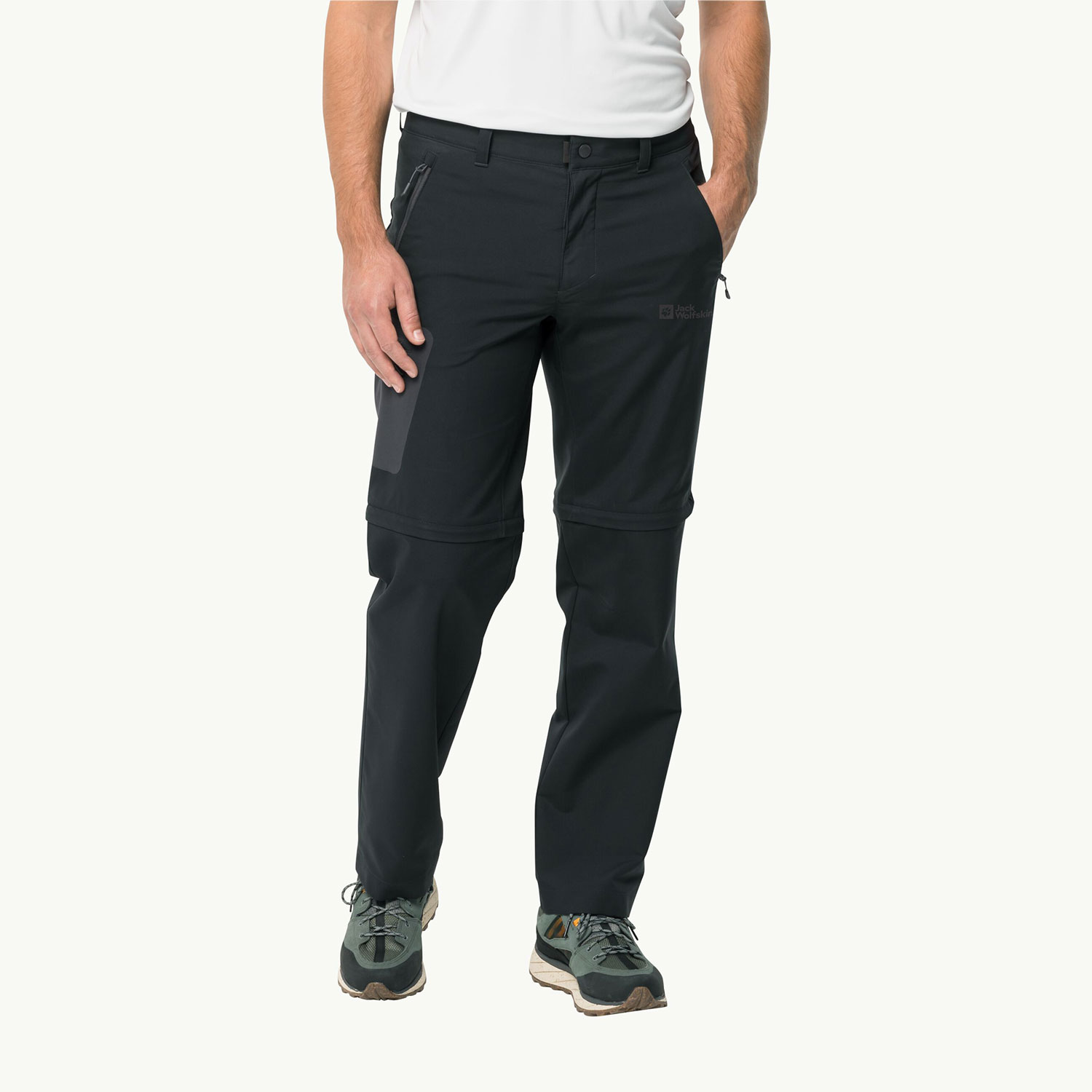 JACK WOLFSKIN ACTIVE TRACK ZIP OFF HIKING TROUSERS ΓΚΡΙ